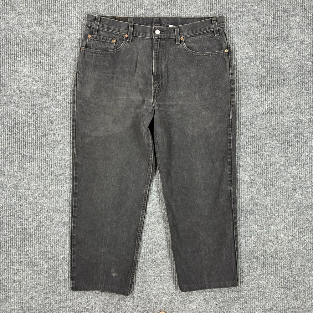 Vintage Levi's 550 Relaxed Fit Jeans Mens Size 38x30 USA Made Black Denim